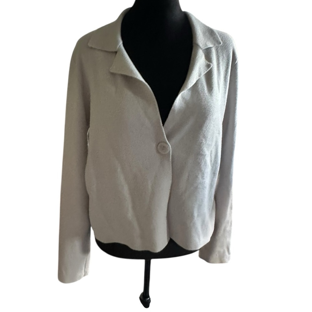Cyrus Clay-Colored One-Button Crop Cardigan – Size M